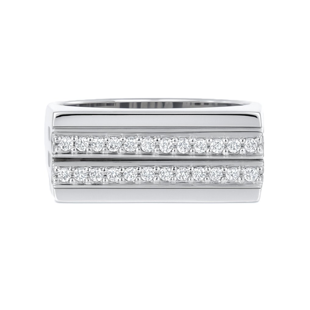 戒指 - 18 克拉 白金 -  0.70ct. tw. 鉆石 (天然)  #3.2