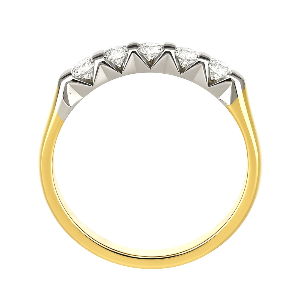 Δαχτυλίδι - 18 καράτια Λευκός χρυσός, Κίτρινο χρυσό - 0.35ct. tw. Διαμάντι (Φυσικό) #4.3