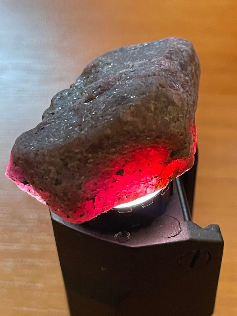 Ruby 未切割的194克拉莫桑比克巨大血红宝石。壮丽的水晶。天然，100%特别精选。 - 高度: 45 mm - 闊度: 30 mm- 38.8 g #1.0