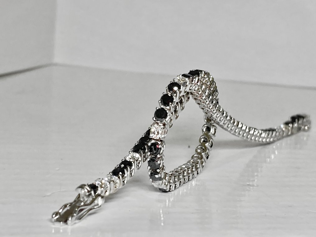 Pala Diamond - 网球手链 - 18K包金 白金 - 4.32ct. tw. 钻石 (天然) - 精彩钻石网球 #1.0