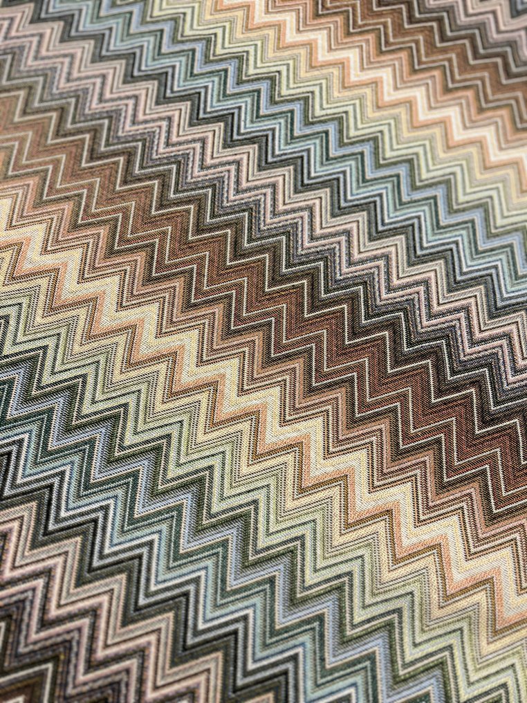 San Leucio - zigzag damask fabric pastel brown - Textile  - 280 cm - 290 cm #1.0