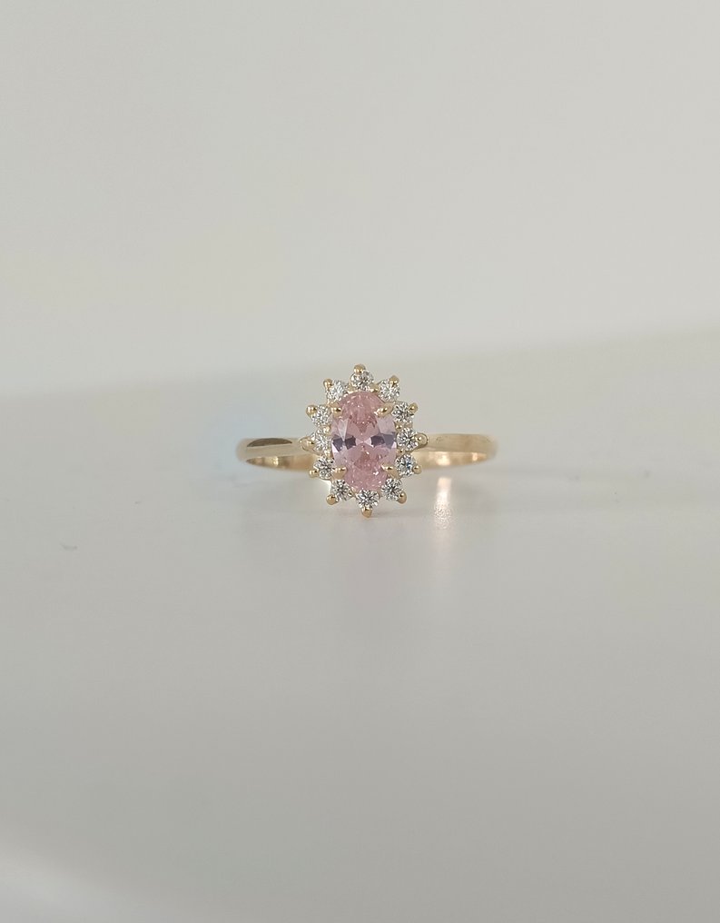 No Reserve Price - Ring Silver Diamond (Natural) - Tourmaline #2.1