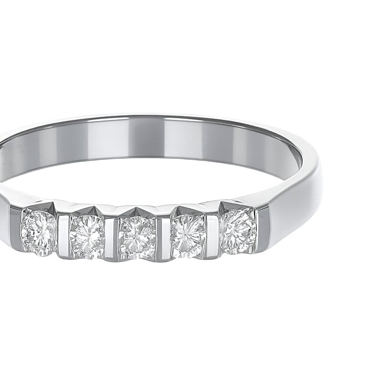 Δαχτυλίδι - 18 καράτια Λευκός χρυσός -  0.25ct. tw. Διαμάντι (Φυσικό)  #3.2