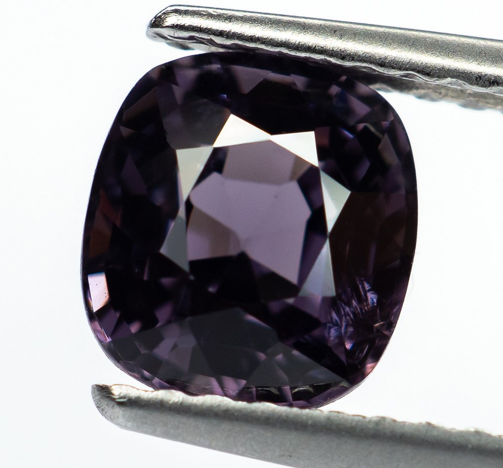 No reserve price Spinel  - 1.53 ct - Antwerp Laboratory for Gemstone Testing (ALGT) - Deep grayish purple #2.1