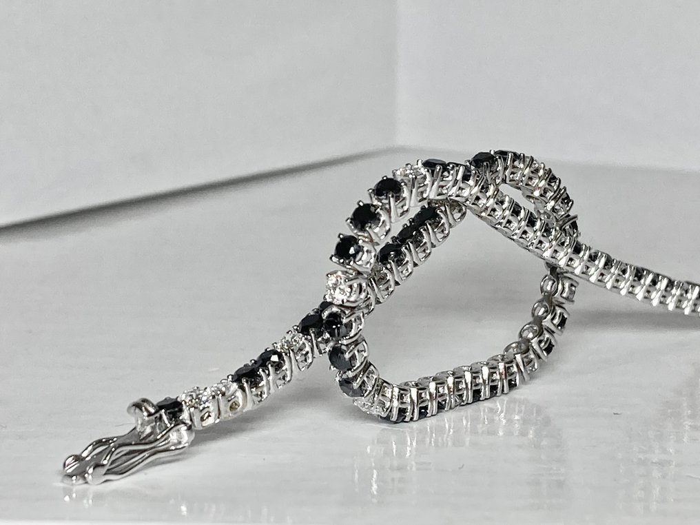 Pala Diamond - 网球手链 - 18K包金 白金 - 4.32ct. tw. 钻石 (天然) - 精彩钻石网球 #3.2