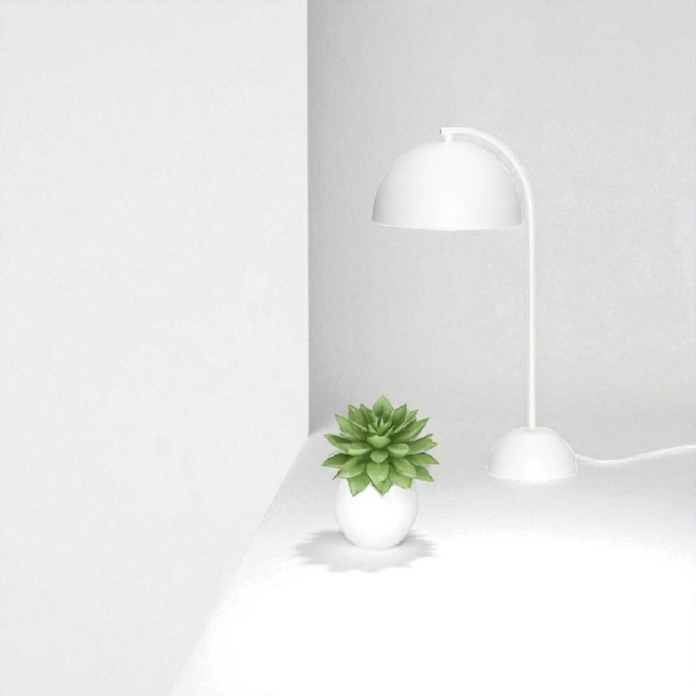 Hübsch - Lotte Knudsen - Desk lamp - Form Table Lamp White - Iron - No Reserve #1.0