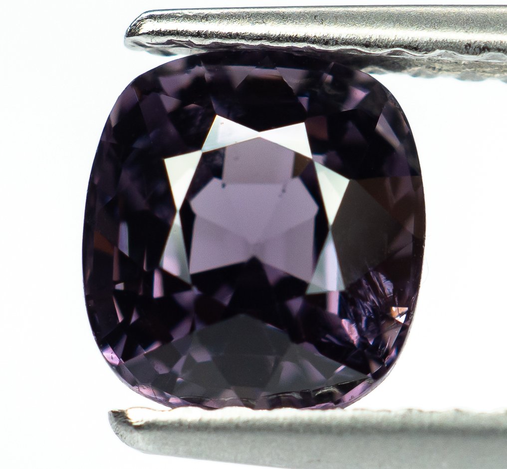 No reserve price Spinel  - 1.53 ct - Antwerp Laboratory for Gemstone Testing (ALGT) - Deep grayish purple #1.0