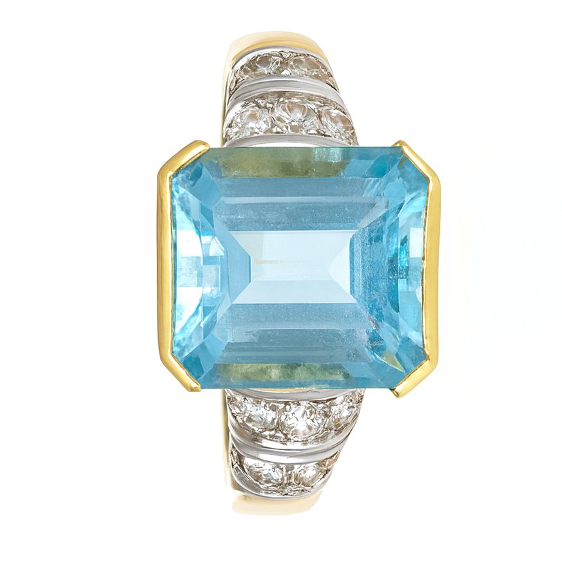 戒指 - 18K包金 黄金, 白金 - 0.20ct. tw. 钻石 (天然) - 黄宝石 #4.3