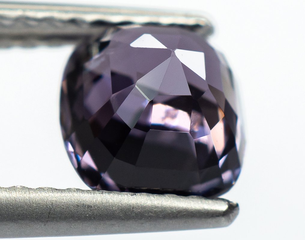 No reserve price Spinel  - 1.53 ct - Antwerp Laboratory for Gemstone Testing (ALGT) - Deep grayish purple #3.2
