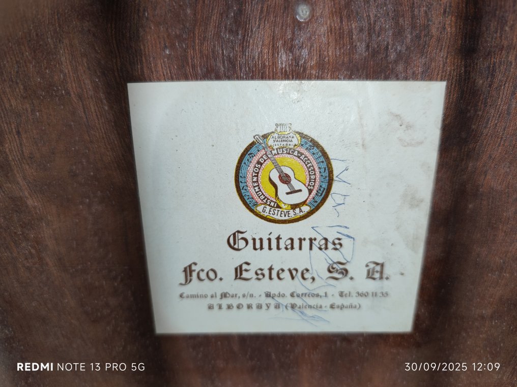 Esteve - Valencia - - Klassisk gitarr - Spanien - 1960 #4.3