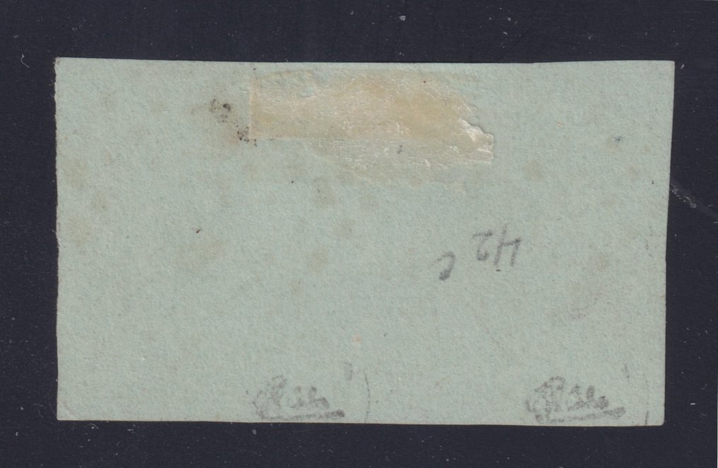 France 1870 - Emission from Bordeaux, No. 42B, a pair of lightly canceled moving diamond stamps, signed Calves. - Yvert #1.0