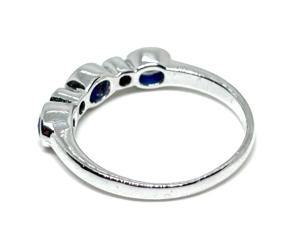 没有保留价 - 戒指 - 18K包金 白金 -  2.54ct. tw. 蓝宝石 - 钻石 #2.1