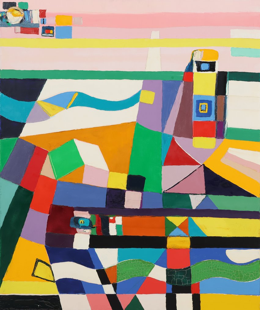 Willem Adams (1937-2022) - Open landschap #1.0