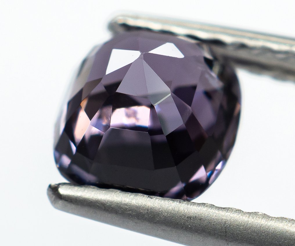 No reserve price Spinel  - 1.53 ct - Antwerp Laboratory for Gemstone Testing (ALGT) - Deep grayish purple #4.3