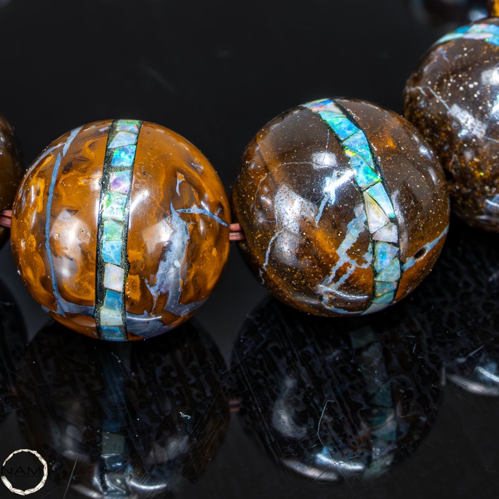 Natural boulder opal bracelet from Australia 583.05ct- 116.61 g #1.0