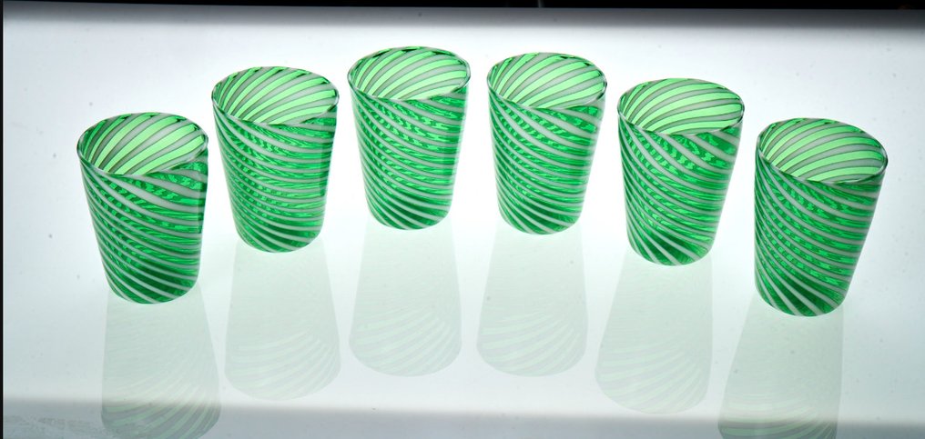 Ribes Atelier - Mariana Iskra - Set di bicchieri (6) - Vetro di Murano - hand maded in Venice #1.0