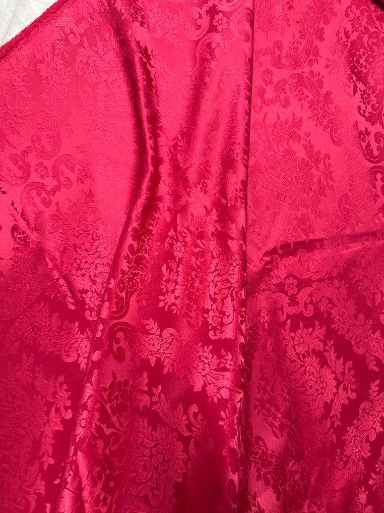 奢华的威尼斯San Leucio红色锦缎面料 - 纺织品  - 2.5 m - 2.8 m #3.2