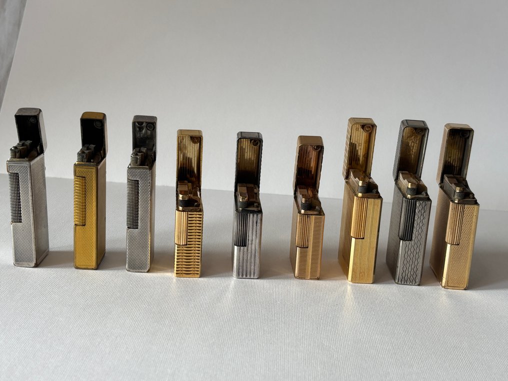 S.T. Dupont, Dunhill - line 1 Line 2 Rollagas - Accendino - Placcato argento, Placcato oro -  (9) #3.2