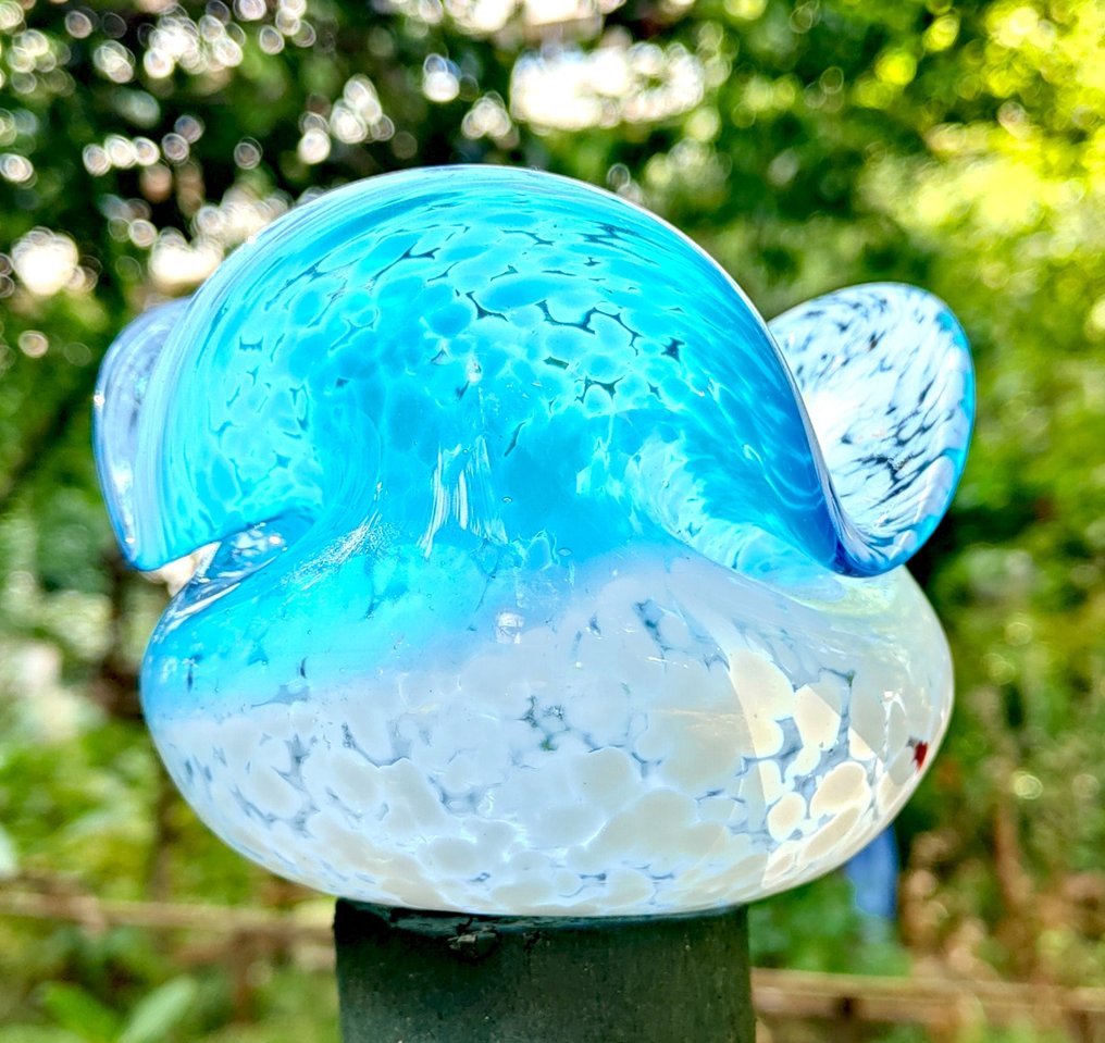 LEGRAS (1839-1916), Clichy - Βάζο -  Παλαιό βάζο 'κινέζικη μπάλα' με όμορφα έντονα χρώματα τιρκουάζ και περλέ - Καταχωρημένο περίπου.  - Κρυστάλλινο ποτήρι στο στόμα #1.0