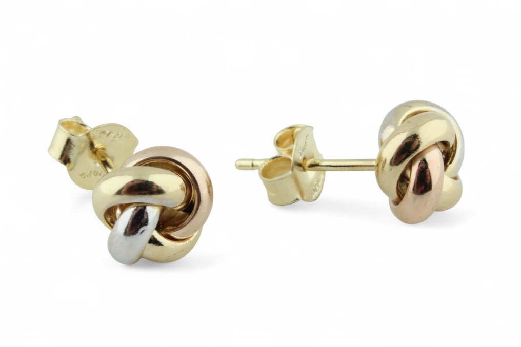 Sans prix de réserve - Boucles d'oreilles - 18 carats Or jaune, Or blanc, Or rose #2.1