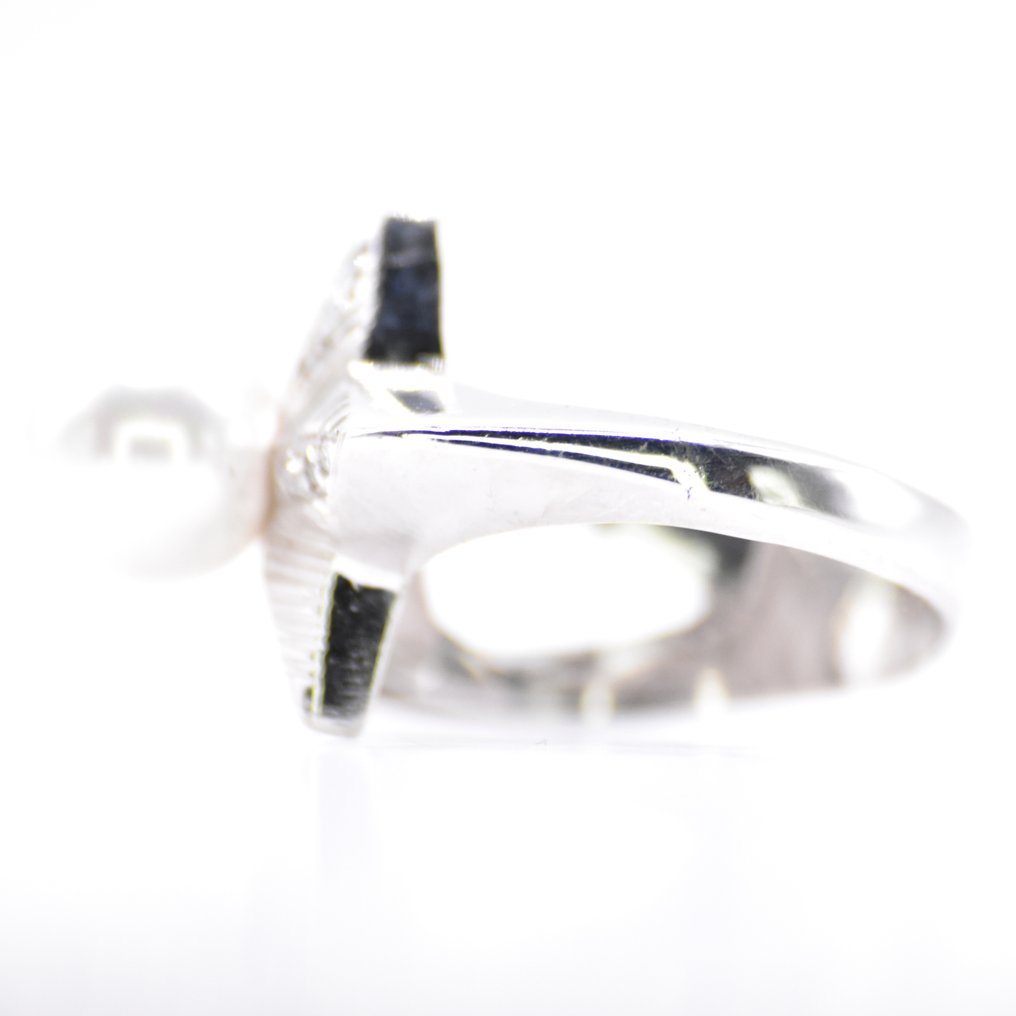 χωρίς τιμή ασφαλείας - Δαχτυλίδι Πλατίνα -  5.45ct. tw. Διαμάντι (Φυσικό)  - Μαργαριτάρι - Αστέρι που λάμπει #2.1