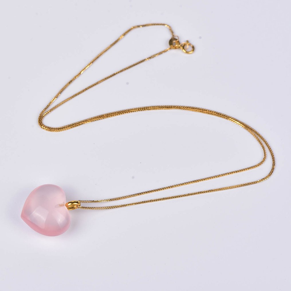 没有保留价 - 吊坠项链 - 18K包金 黄金 石英 - ALGT 认证 #4.3