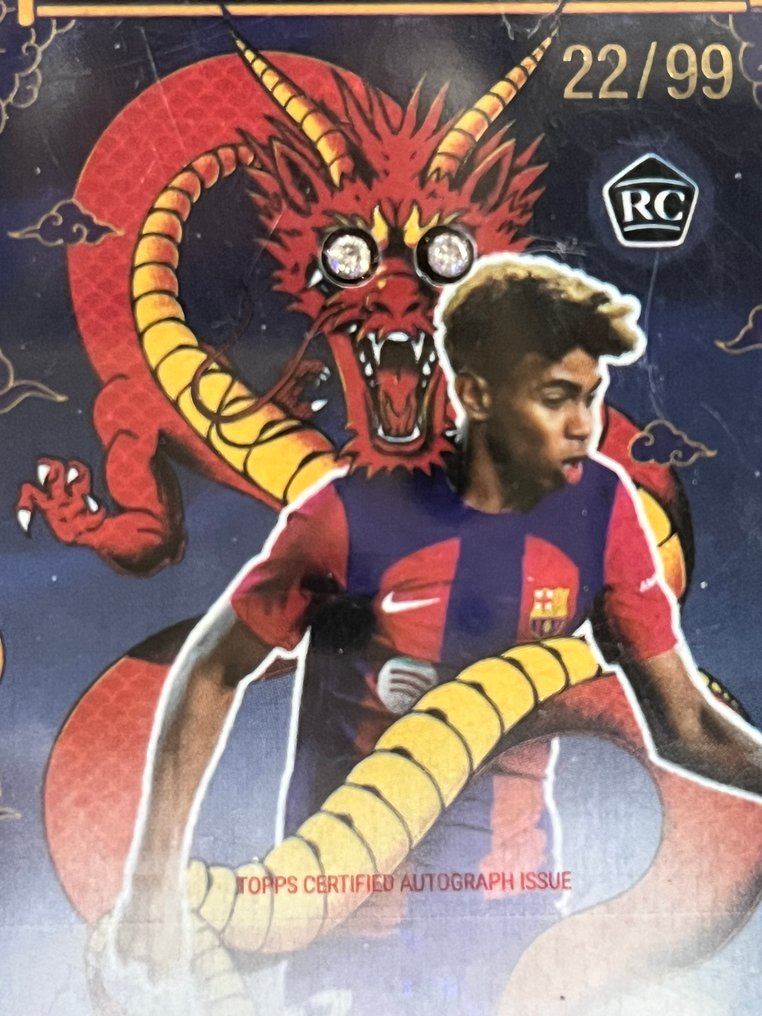 2023/24 Topps Year of The Dragon Lamine Yamal Autograph /99 ROOKIE - 1 Card - 八成新 (NM) #1.0