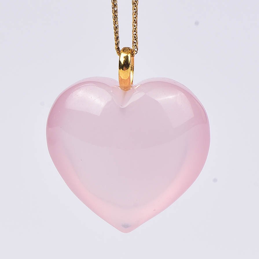 χωρίς τιμή ασφαλείας - Κολιέ με μενταγιόν - 18 καράτια Κίτρινο χρυσό Χαλαζίας - Ροζ Χαλαζίας - Πιστοποιημένο #3.2