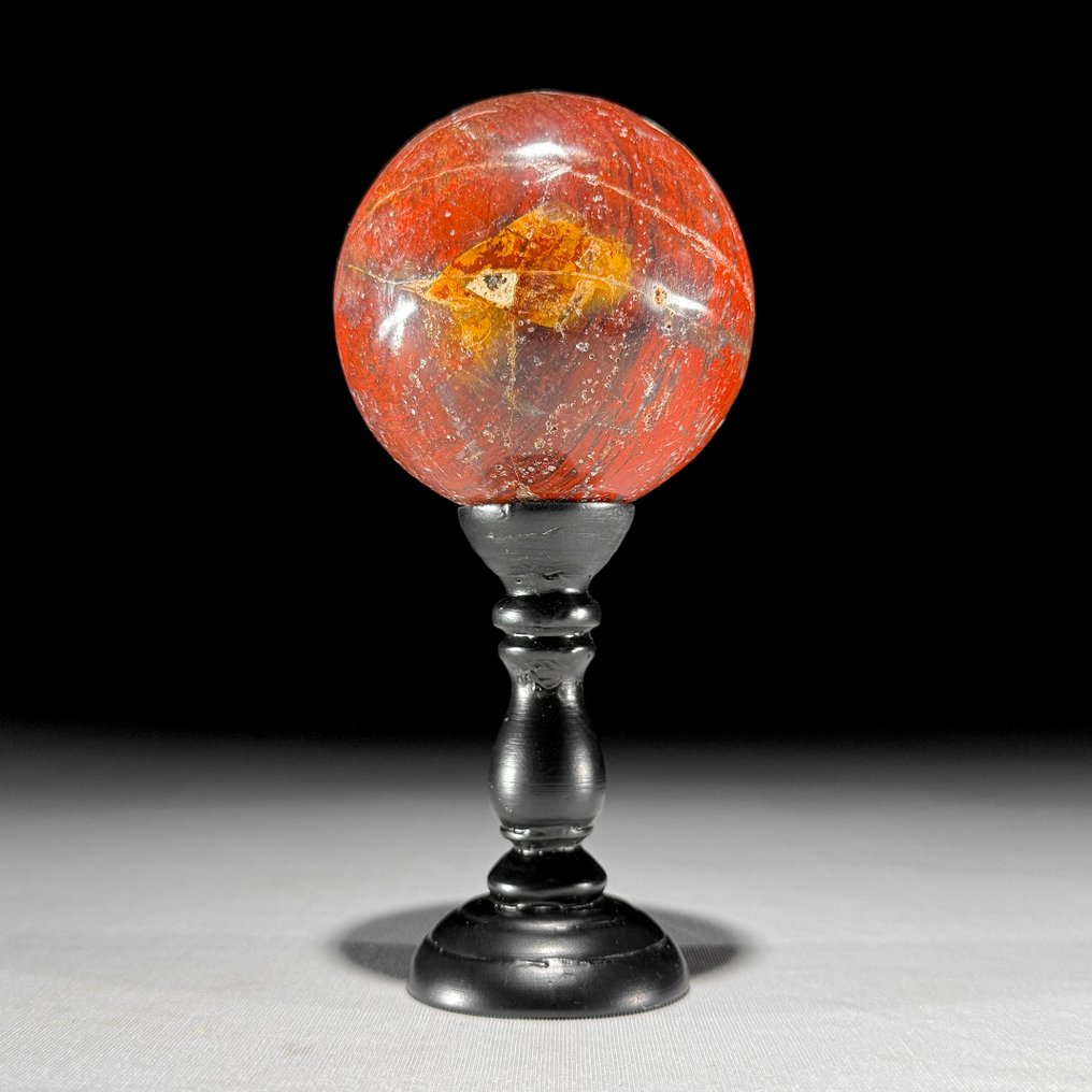 Ingen minstepris - Vakker sett med 3 røde Jaspis På tilpassede standarder.- 1700 g - (3) #3.2