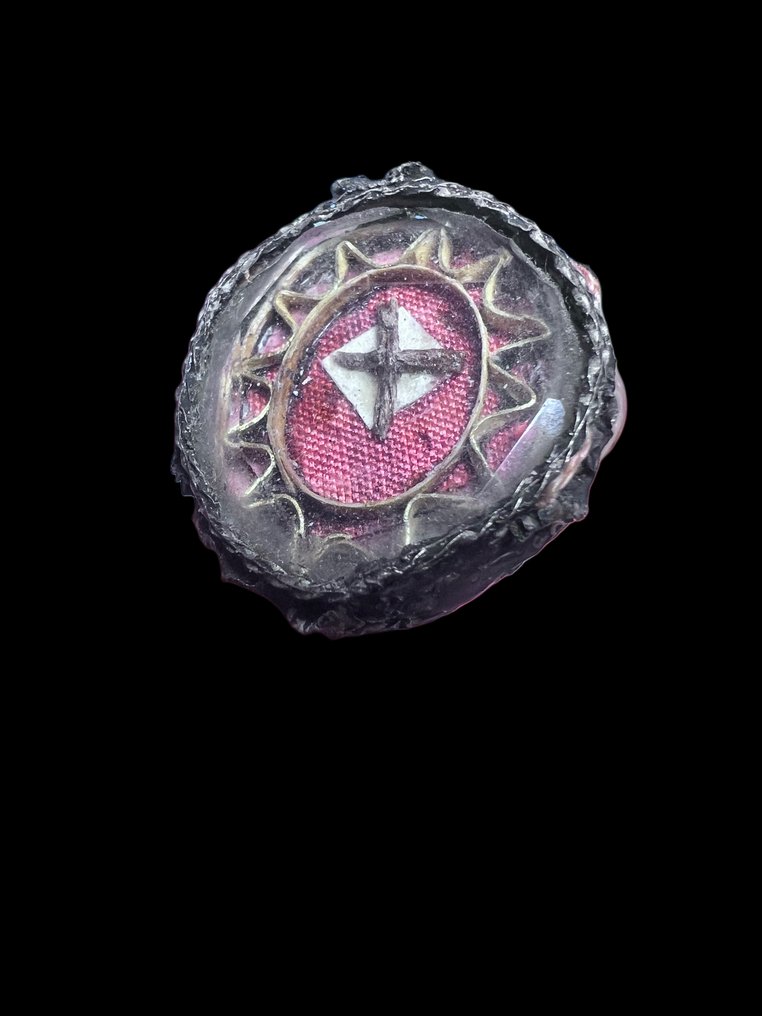  Relicvariu - Argint, Cristal de stâncă, Sticlă, Textile - 1750-1800 - Sfântul Cruce al Domnului nostru Iisus  #3.2