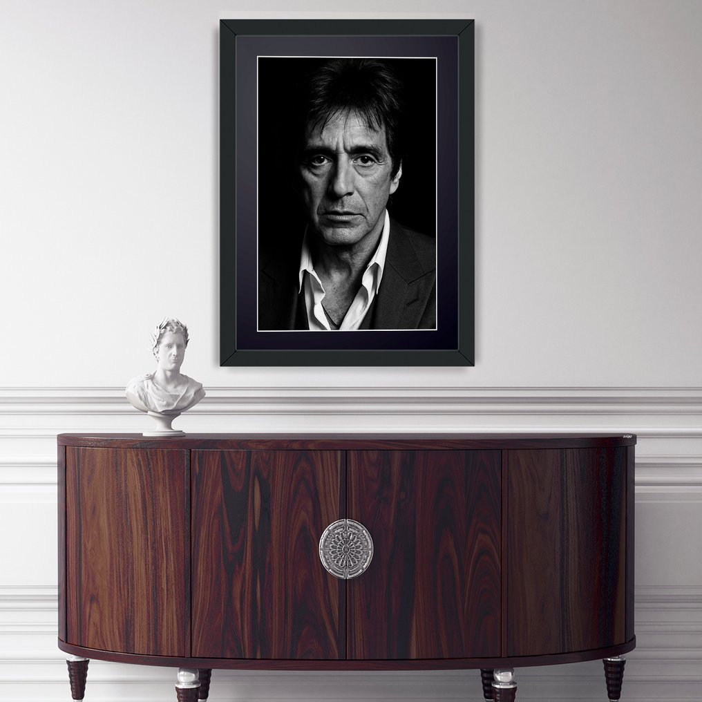 Al Pacino - Iconic Legend - Fine Art Photography - Luxury Wooden Framed 70X50 cm - Limited Edition Nr 01 of 30 - Serial ID 20234 - Original Certificate (COA), Hologram - 100% New. Shipping Reduction from 3 items #4.3
