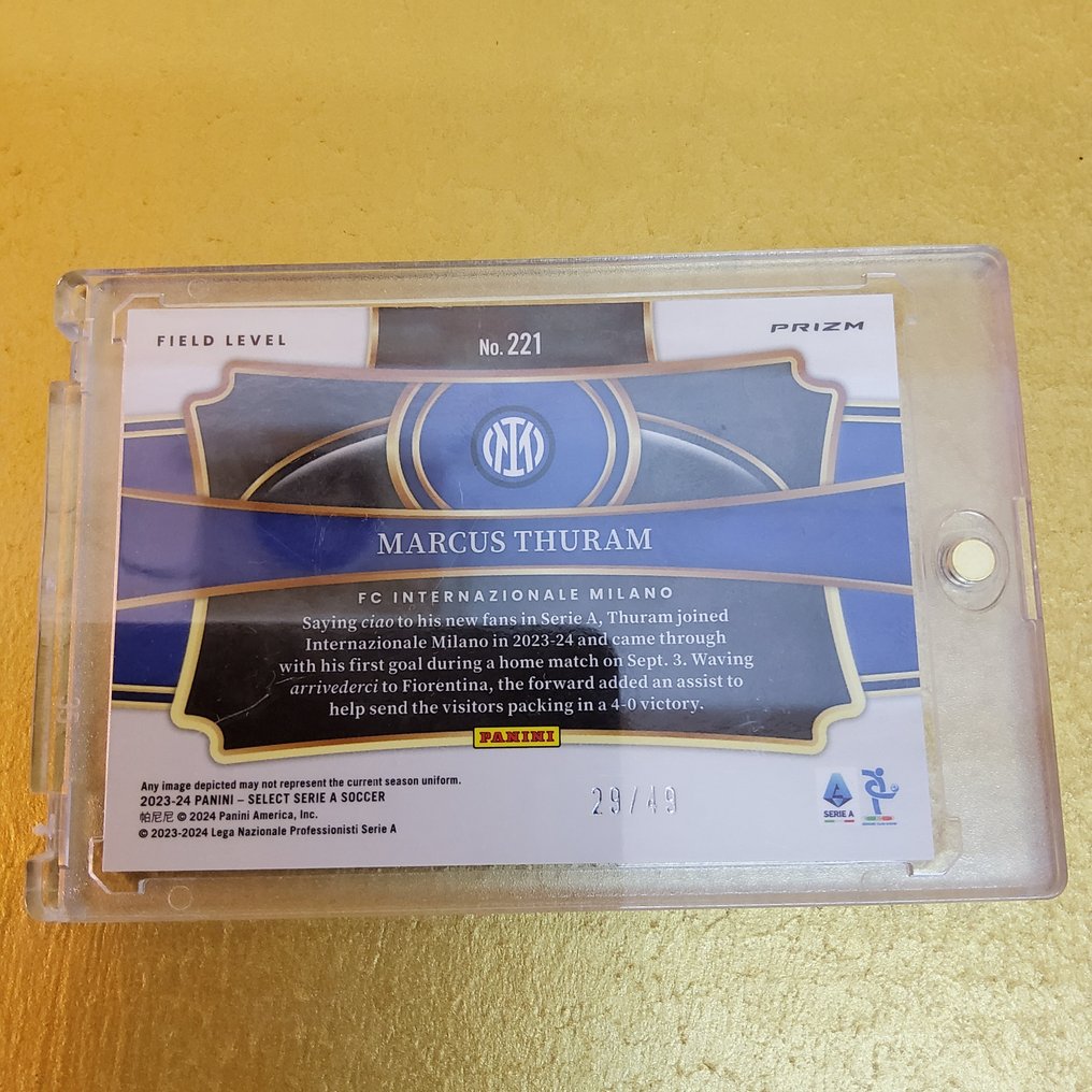 Marcus Thuram – 3 limitierte Sammelkarten Inter Mailand Topps Chrome & Panini Select – Nr. /75, /49, /49 Card - 狀況優良(EX) #4.3