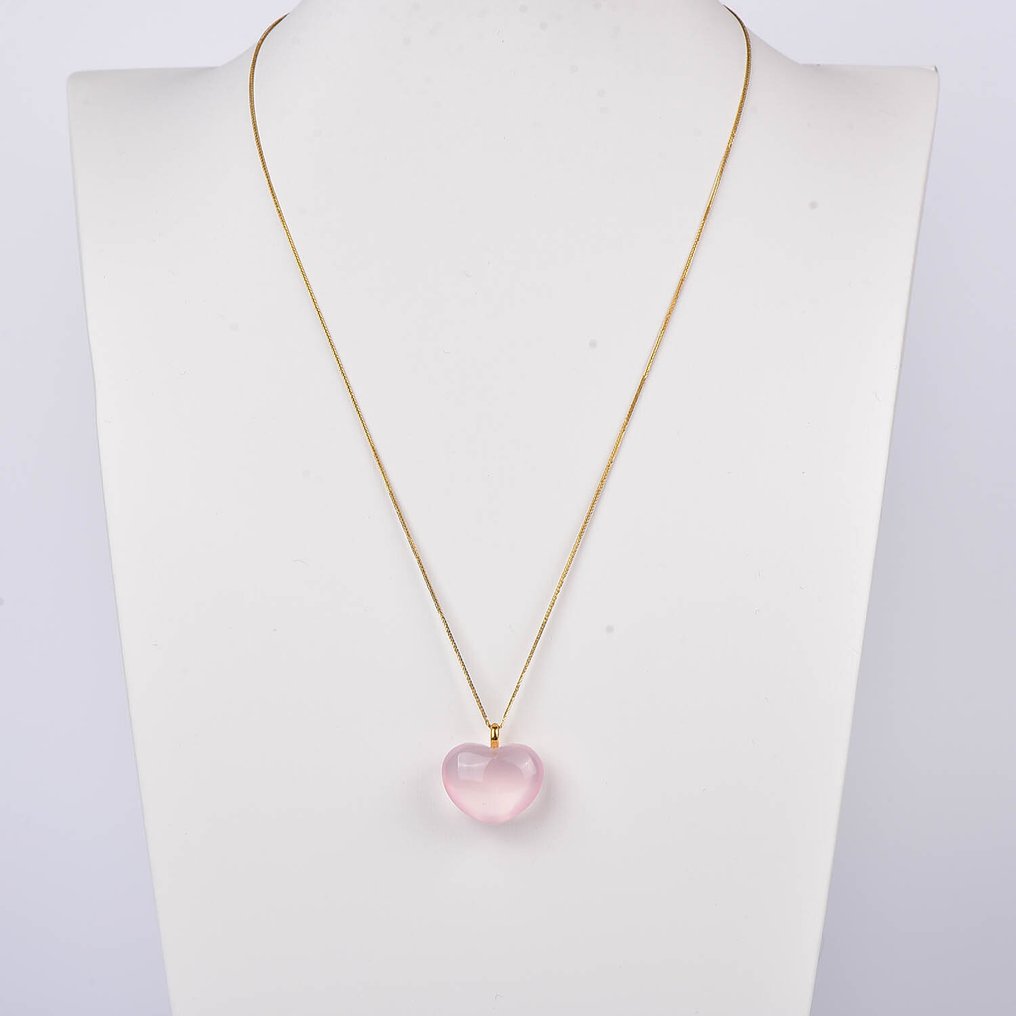 χωρίς τιμή ασφαλείας - Κολιέ με μενταγιόν - 18 καράτια Κίτρινο χρυσό Χαλαζίας - ALGT Πιστοποιημένο #1.0