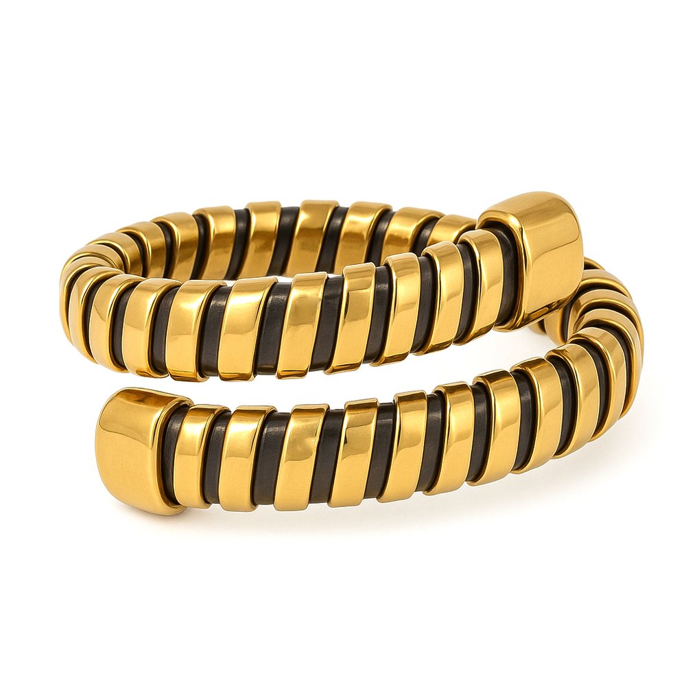 Bague - 18 carats Or jaune, Acier #4.3