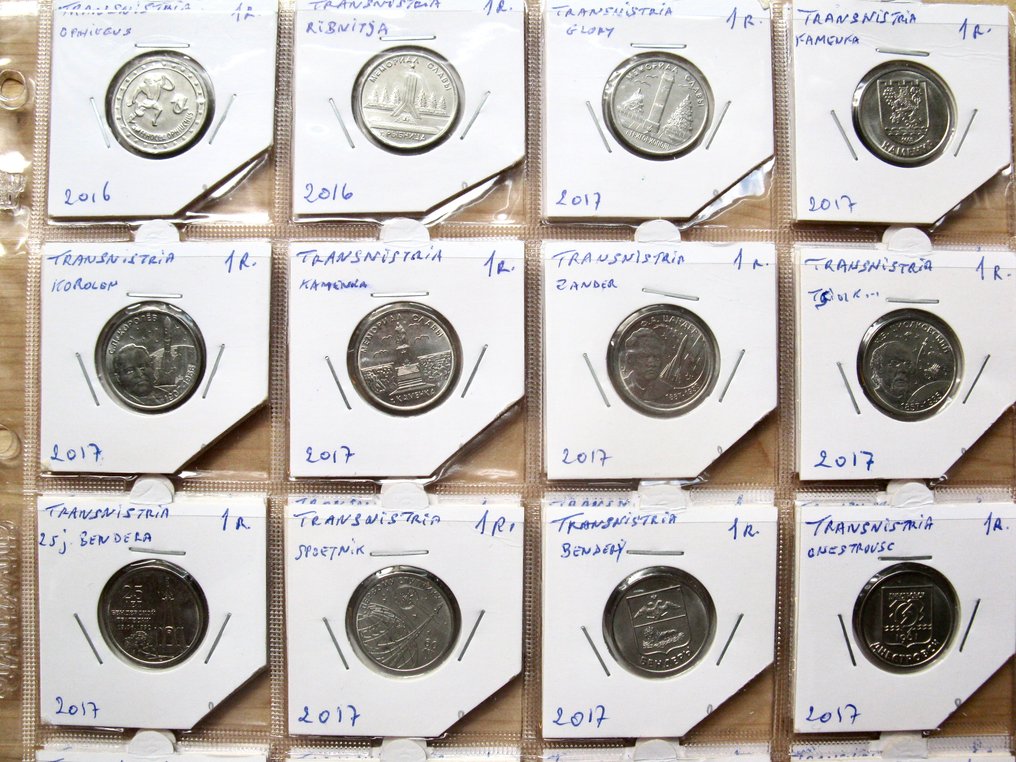 Transnistria. 58 different commemorative 1 Ruble coins 2015-2020- All high quality #3.2