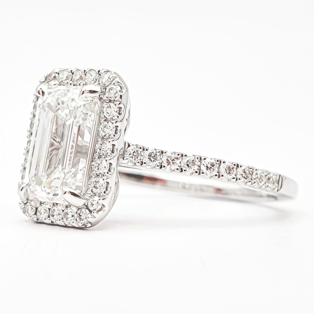 Gyűrű - 14 kt. Fehér arany - 2.49ct. tw. Gyémánt (Laboratóriumban előállított) - Gyémánt - E VS1 IGI #2.1