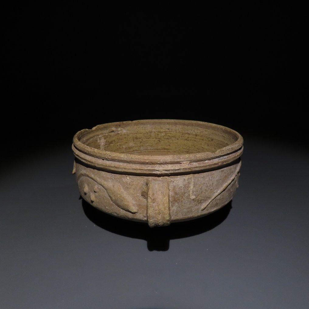 Roma antica Terracotta Skyphos. I secolo a.C. - I secolo d.C. Lunghezza 12 cm. #4.3