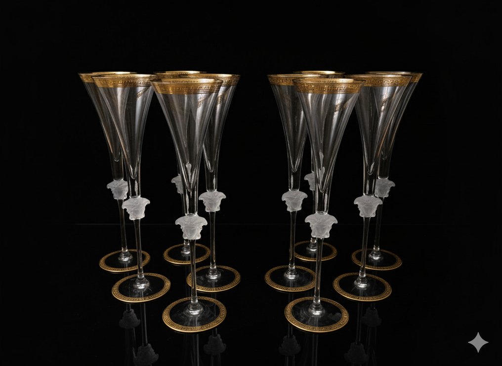 Rosenthal - Versace - Drinking set (11) - Glass - Set 11 glasses of Versace #1.0