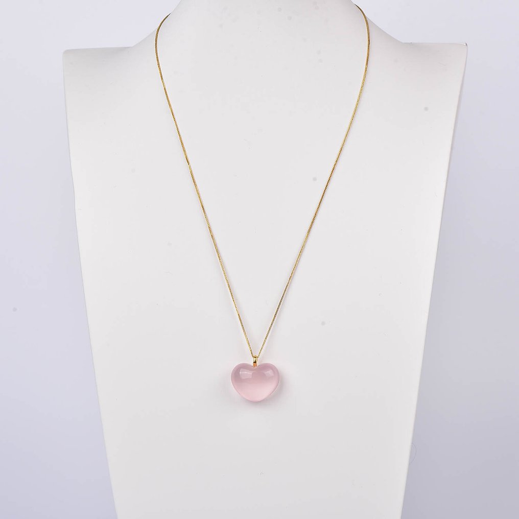 Sem preço de reserva - Colar com pingente - 18 K Ouro amarelo Quartzo - Certificada pela ALGT #1.0