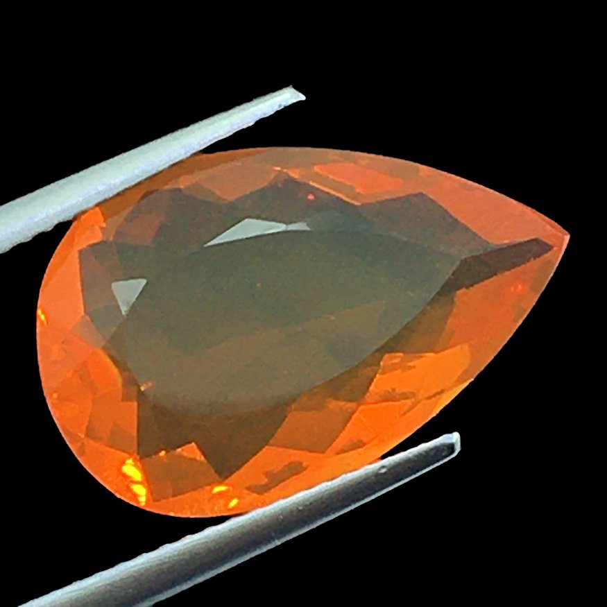 1 pcs Oransje Brann opal - 6.58 ct - Det internasjonale gemologiske institutt (IGI) #2.1