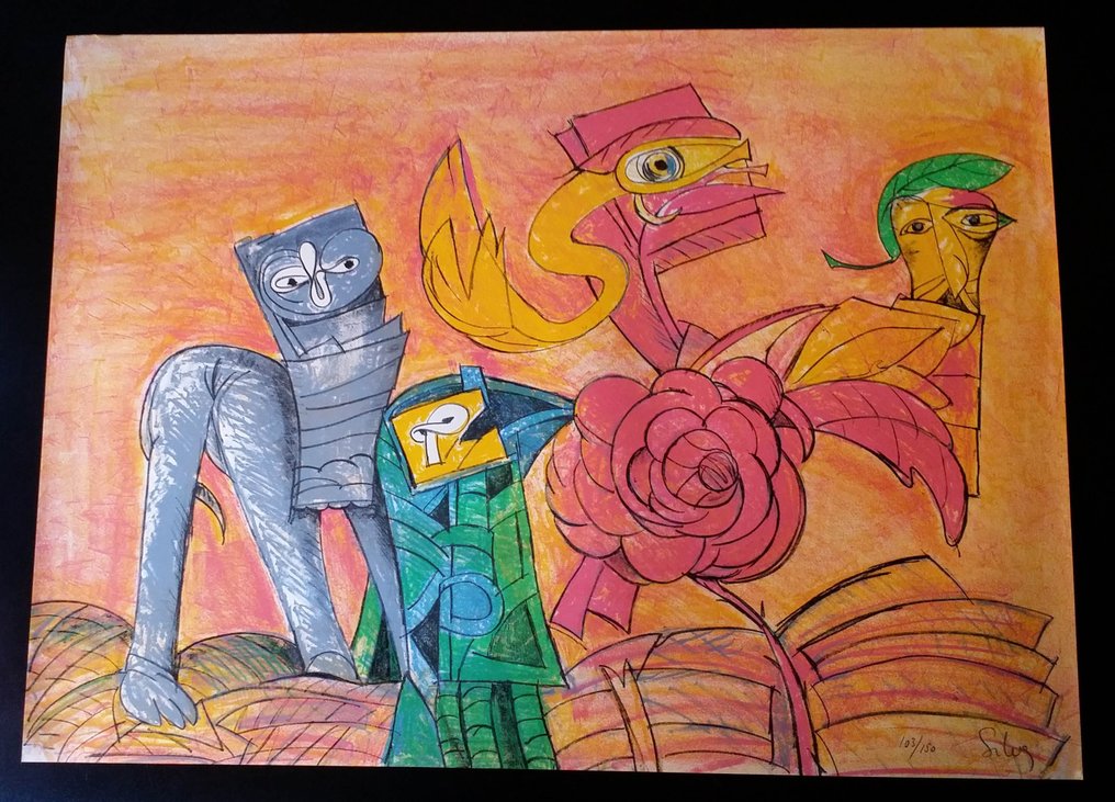 Julio Silva (1930-2020). - A la Boutonnière / Handsigned and numbered etching, 1972. #1.0