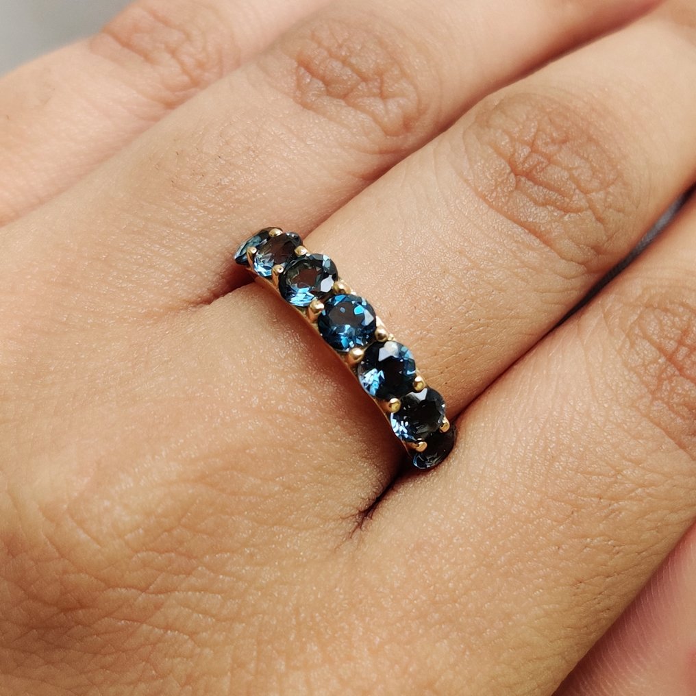 Verighetă - 14 ct. Aur galben - 2.15ct. tw. Topaz #4.3