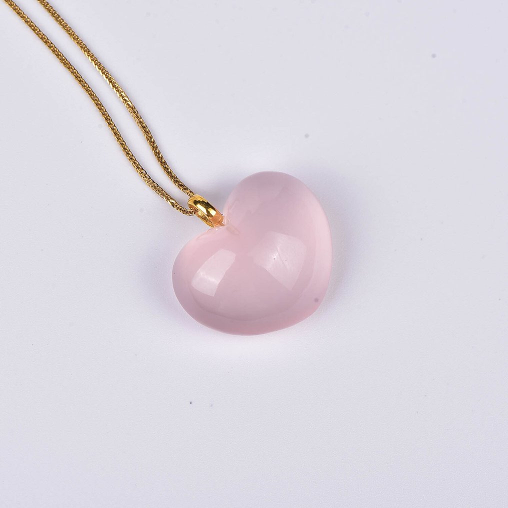 Sem preço de reserva - Colar com pingente - 18 K Ouro amarelo Quartzo - Certificada pela ALGT #1.0