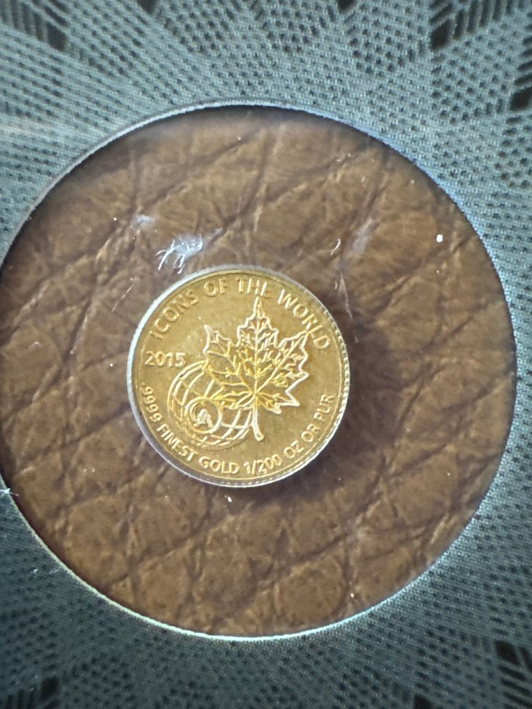 Rwanda. 10 Frw 2015 Maple Leaf., 1/200 Oz (.999) (Zonder Minimumprijs) #1.0
