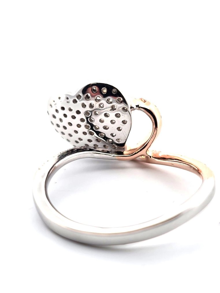 Δαχτυλίδι - 18 καράτια Λευκός χρυσός, Κίτρινο χρυσό -  1.20ct. tw. Διαμάντι (Φυσικό)  #1.0