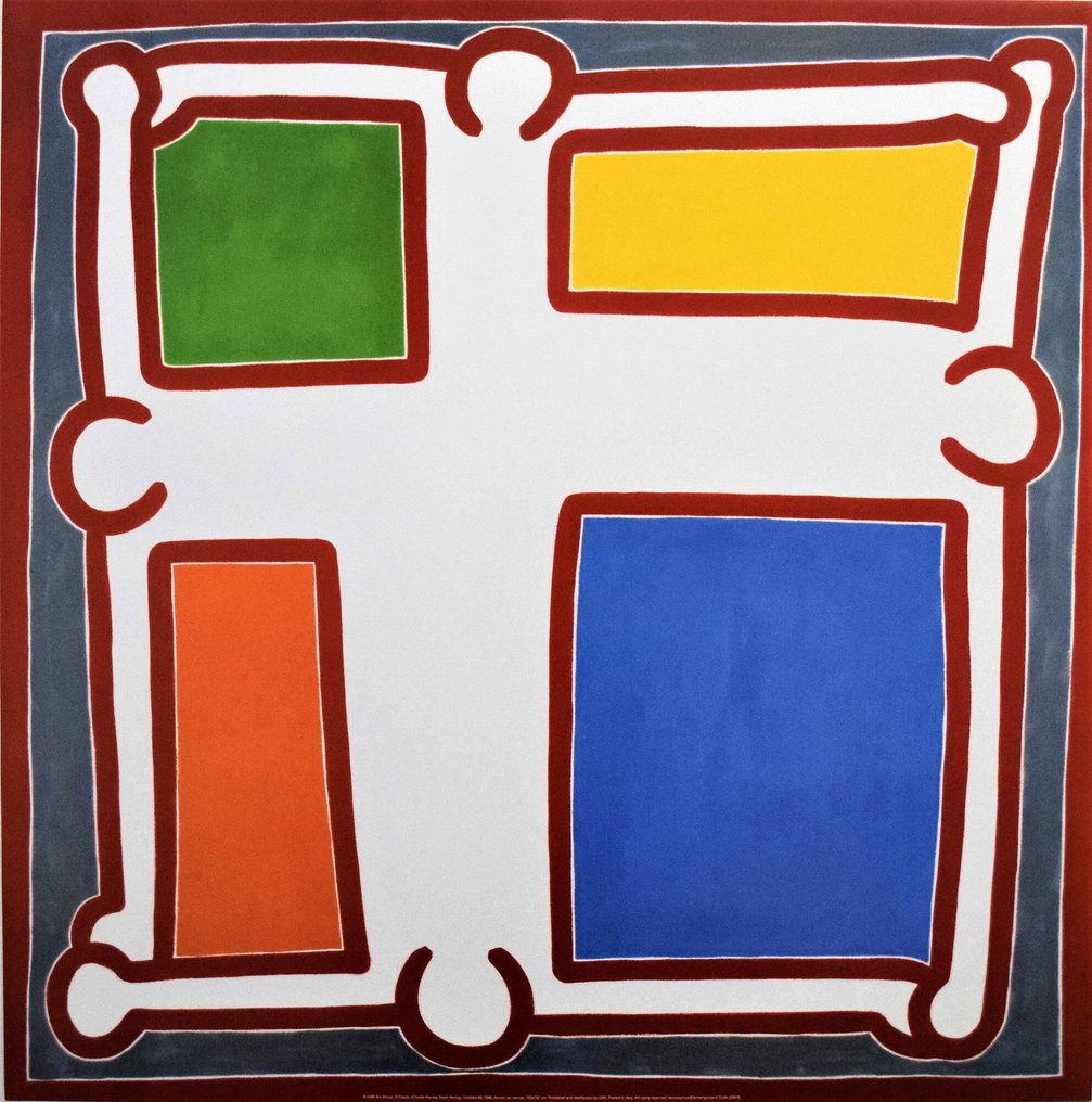 Keith Haring - "Untitled #6" - Original vintage poster - year 1998 #1.0