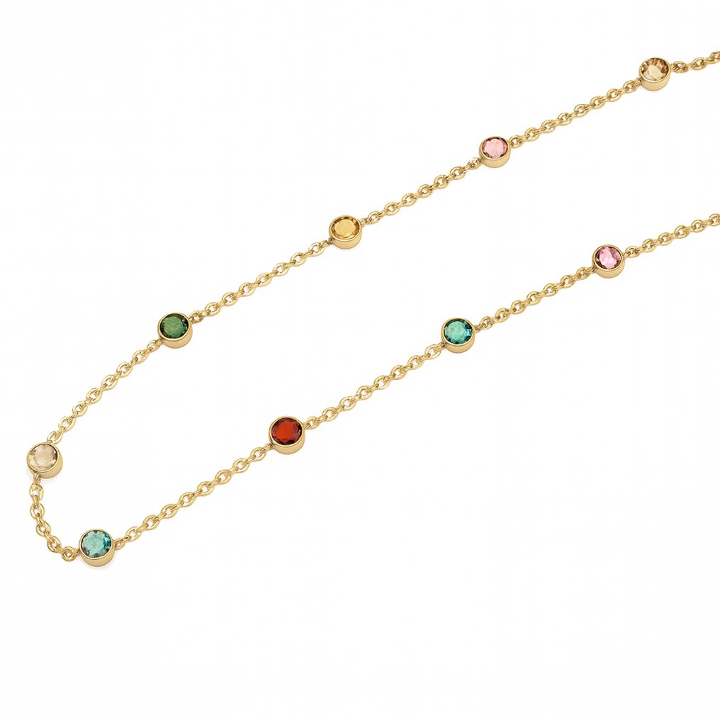 项链 - 18K包金 黄金 - 7.60ct. tw. 黄宝石 #1.0