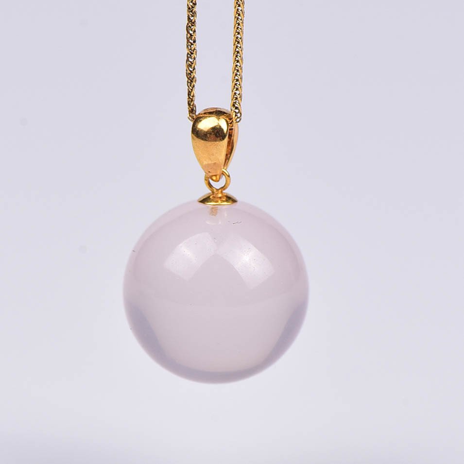 没有保留价 - 吊坠项链 - 18K包金 黄金 石英 - ALGT 认证 #3.2