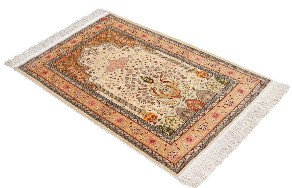 Signed Semi-Antique Silk Hereke Carpet with ~1 Mio. Knots/m² - Czysty luksus, jakość 10/10. - Dywan - 120 cm - 77 cm #2.1