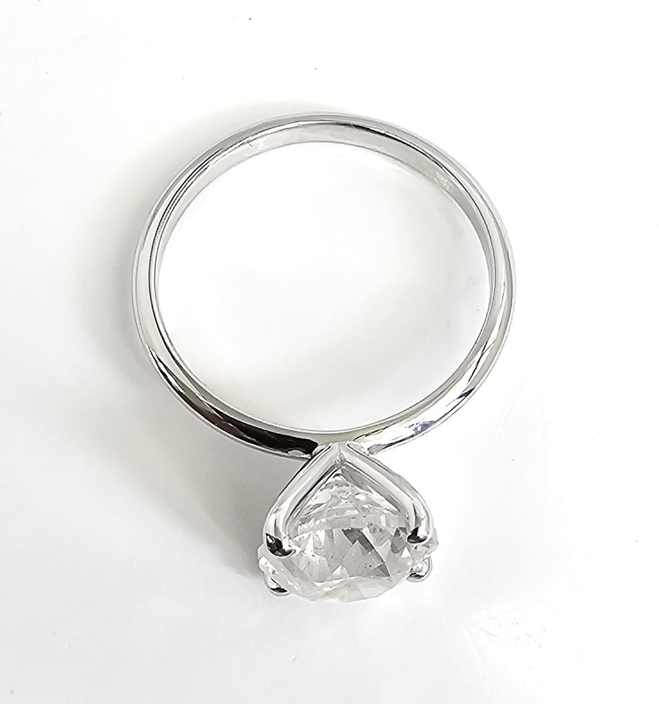 Zonder Minimumprijs - Ring - 14 karaat Witgoud -  2.08ct. tw. Diamant (Natuurlijk) - Gci gecertificeerd #2.1